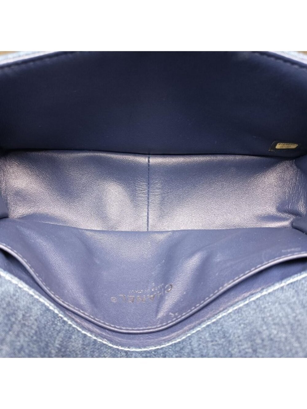 ★SOLD★ Chanel Blue Multicolor Denim Messenger Bag - Picture 9 of 15